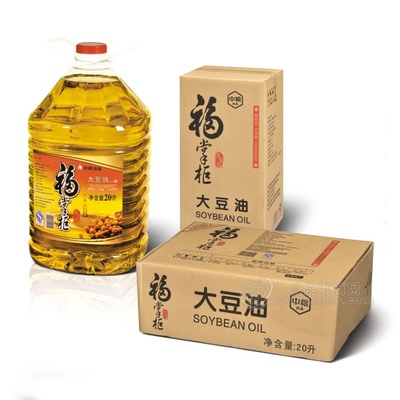 中粮大豆油批发 福掌柜一级大豆油 20L 精炼大豆油